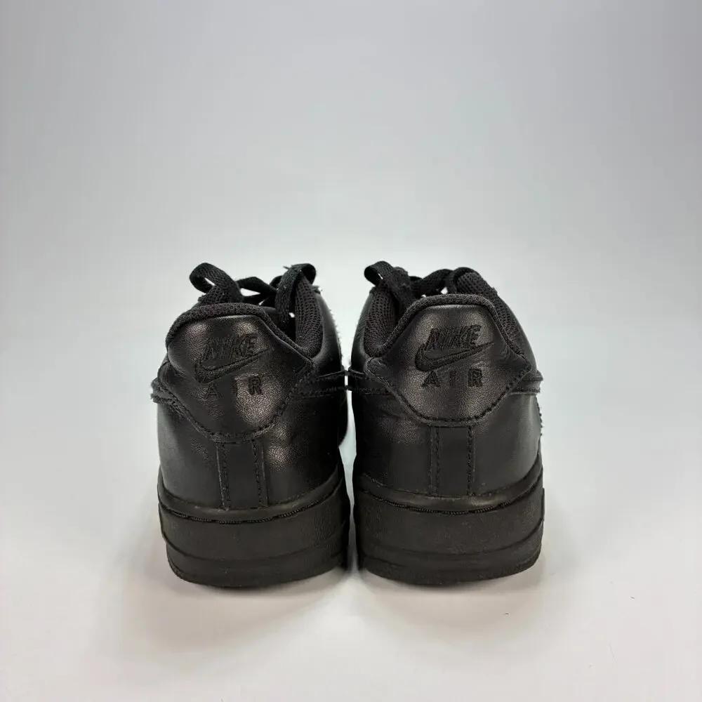 Nike Air Force 1 Low Black Athletic Basketball Shoes 314192-009 Youth Size 4Y
